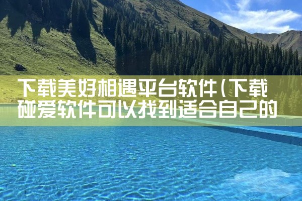 下载美好相遇平台软件